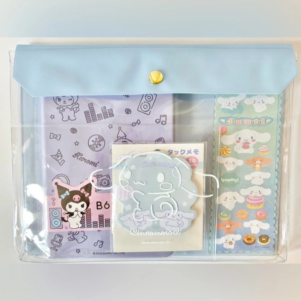 Cinnamoroll Clear Pocket Multi Compartment Hard Folder NWT
